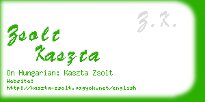 zsolt kaszta business card